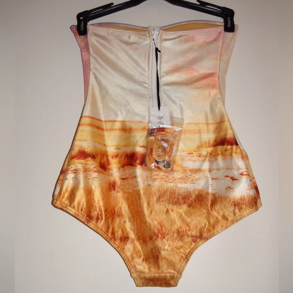 We Are Handsome The Oasis Corset One Piece Bathing Suit